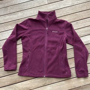 Fleece fullzipped Jacket with 5 pockets / purple